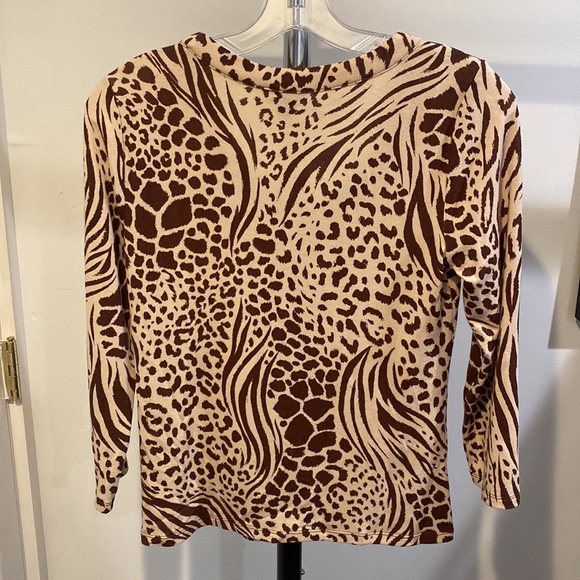NWT Ann Taylor Mixed Animal Print Scoop Neck Top sz Small - Picture 6 of 6